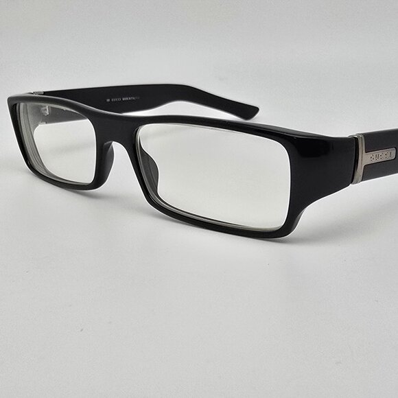 Gucci GG1444 807 Black Rectangular Eyeglasses Frame w/ Case Italy 51-15-130 - Picture 3 of 15